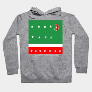 Sporty Italian Design on Green Background Hoodie